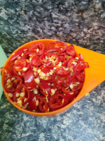¼ cup birds eye chilli with seeds in, chopped